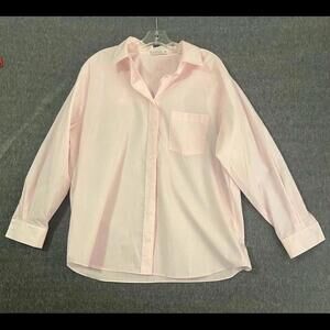 Foxcroft Women's Wrinkle-Free Pink Button-Up Shirt
